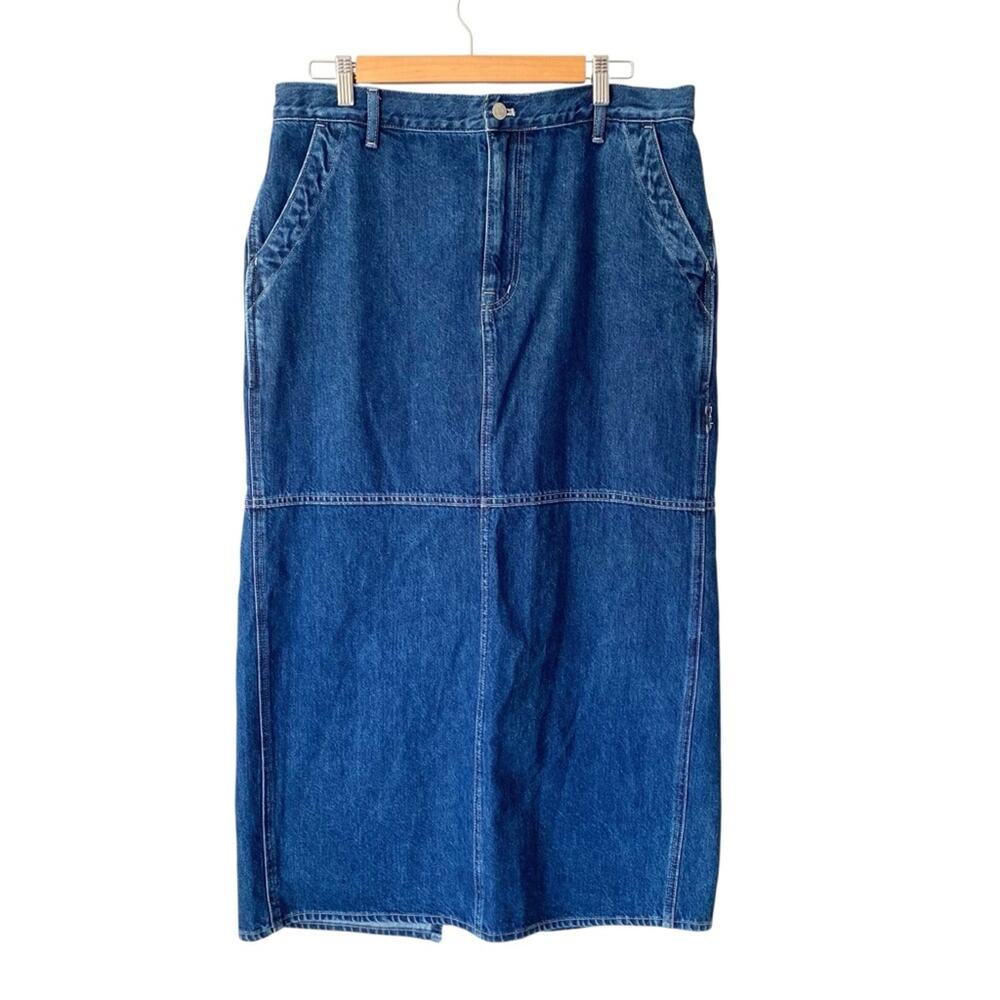 Madewell Dark Denim Midi Skirt size 31